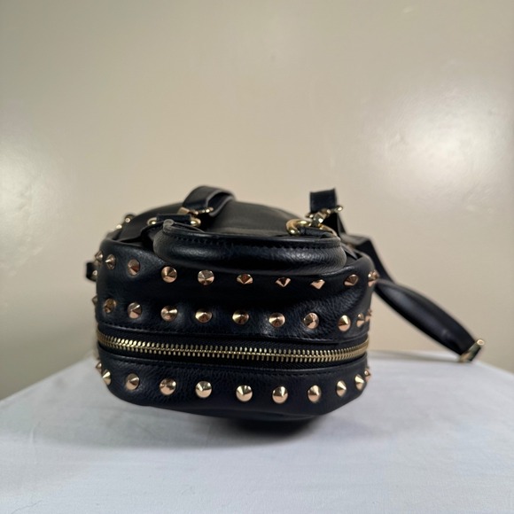NWOT Bebe Black Rhinestone Studded Mini Backpack Y2K Glam Vegan Leather Bag main image 8